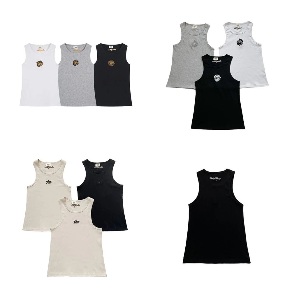 BP Embroidered Ribbed Knit Tank Top Multi - High Quality Product Image - Cnfans