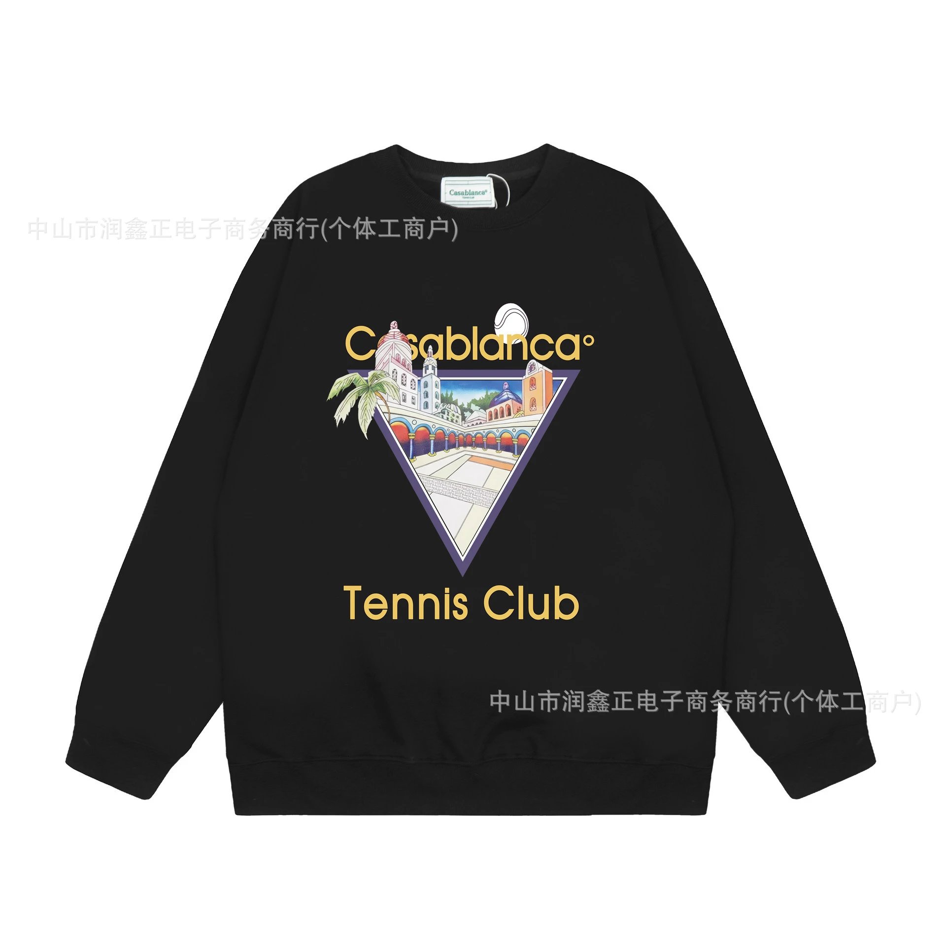 Geometric Long Sleeve Sweater in Onyx - casa - Cnfans - $27.10