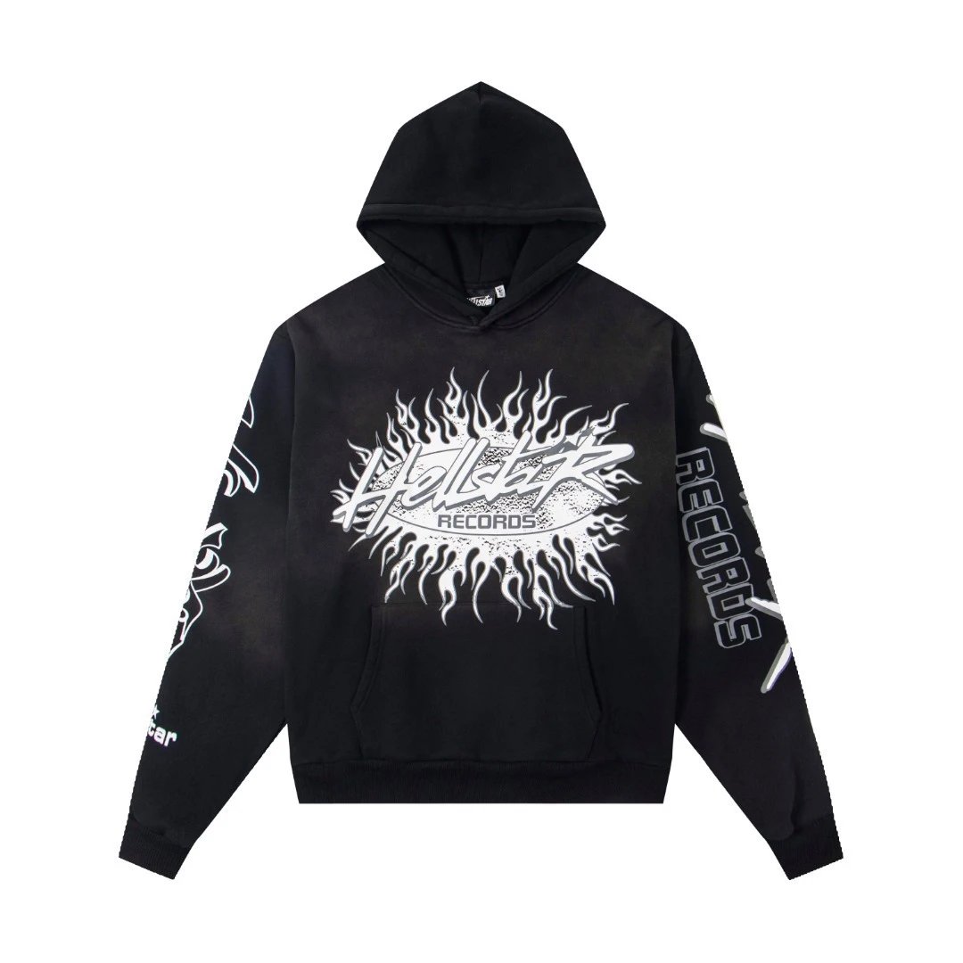 Graphic Fleece Hoodie in Onyx - Hellstar - Cnfans - $39.03