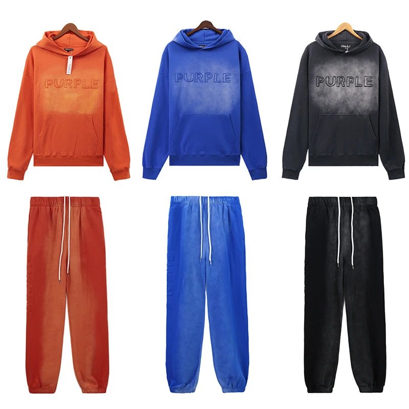 Streetwear Washed Hoodie Pants Set Charcoal - Gallery Image 1 - Detailed View