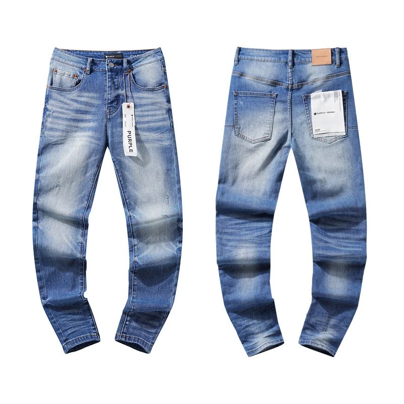 High Street Washed Denim Pants Azure - Gallery Image 1 - Detailed View