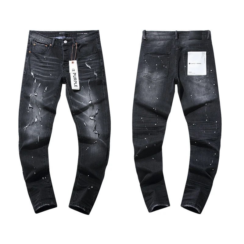 Distressed Washed Denim Jeans Graphite - Gallery Image 1 - Detailed View