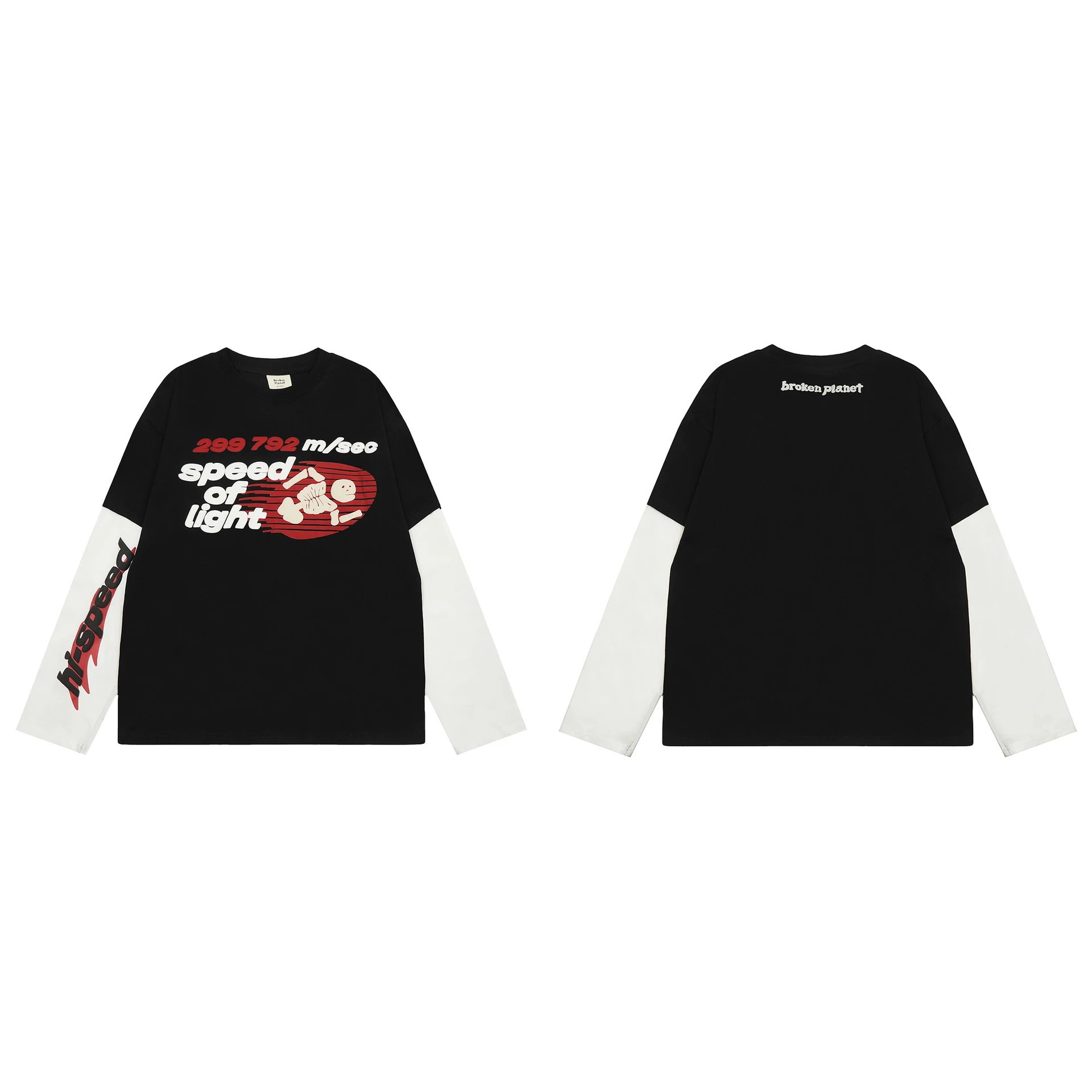 Broken Planet Black White T-Shirt - High Quality Product Image - Cnfans