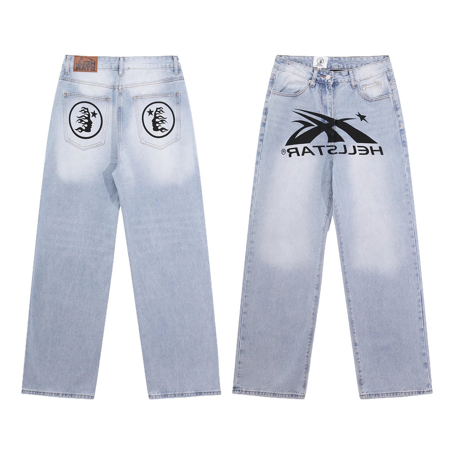 Denim Streetwear Pants Azure - Gallery Image 4 - Detailed View
