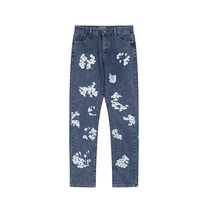 High-Street Cotton Denim Pants - Midnight - DenimTears - Cnfans - $31.94