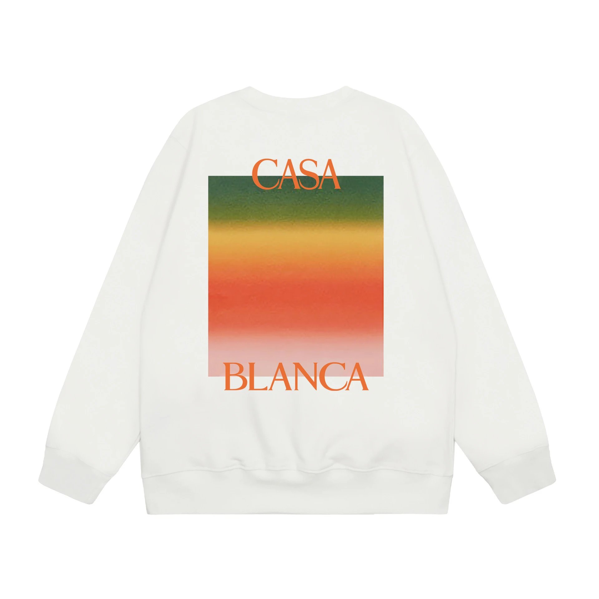 Geometric Crewneck Sweatshirt Ivory - casa - Cnfans - $27.10