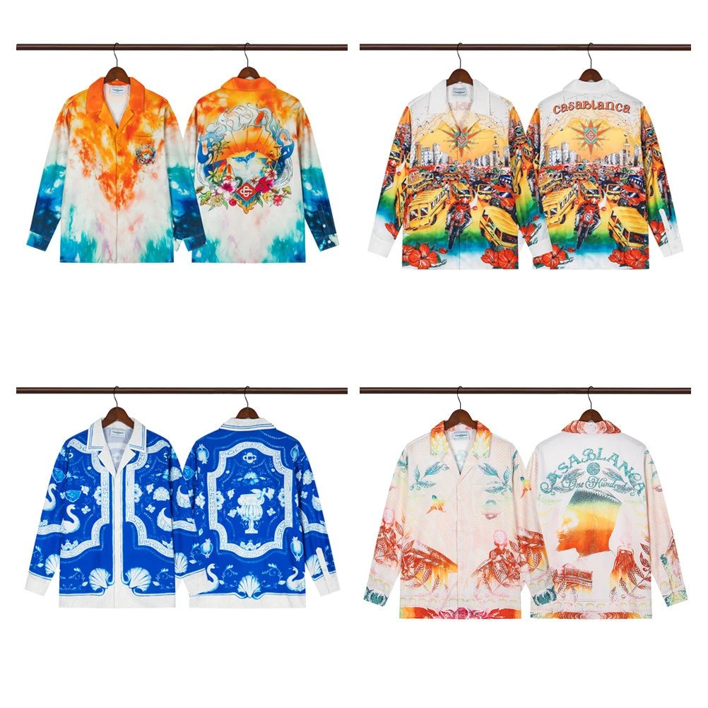 Geometric Long Sleeve Shirt - Azure - Gallery Image 1 - Detailed View