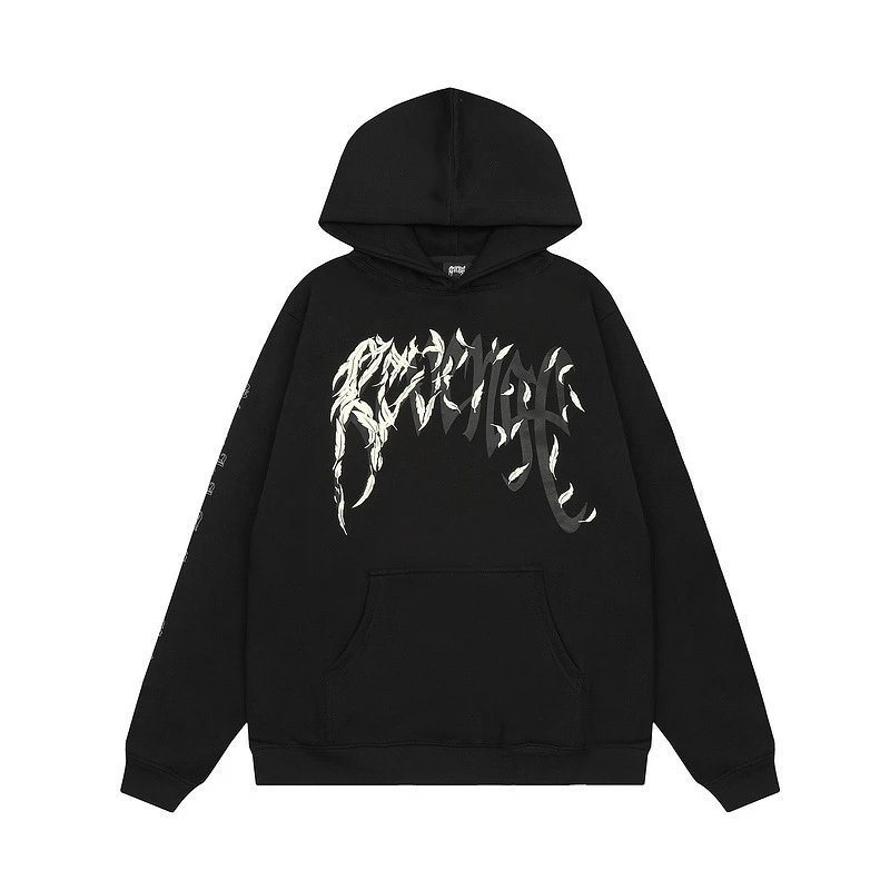 Streetwear Hoodie Dove Feather Black - Gallery Image 2 - Detailed View