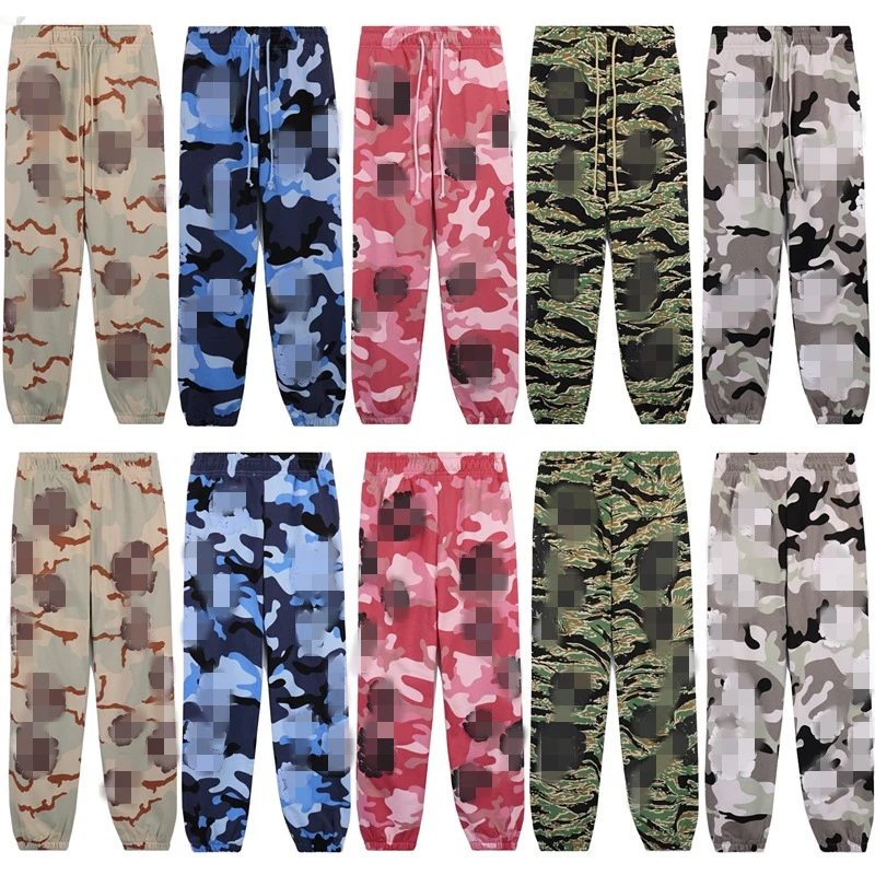 Camouflage Hoodie Jogger Set in Taupe - Gallery Image 3 - Detailed View