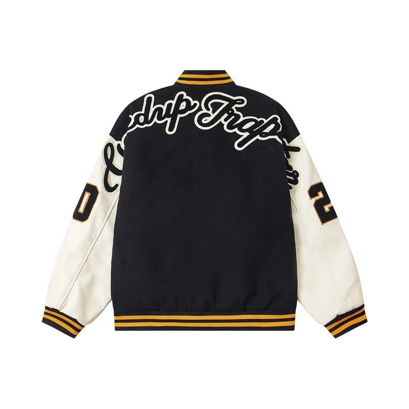 Tra Alphabet Embroidered Varsity Jacket Multi - Gallery Image 2 - Detailed View