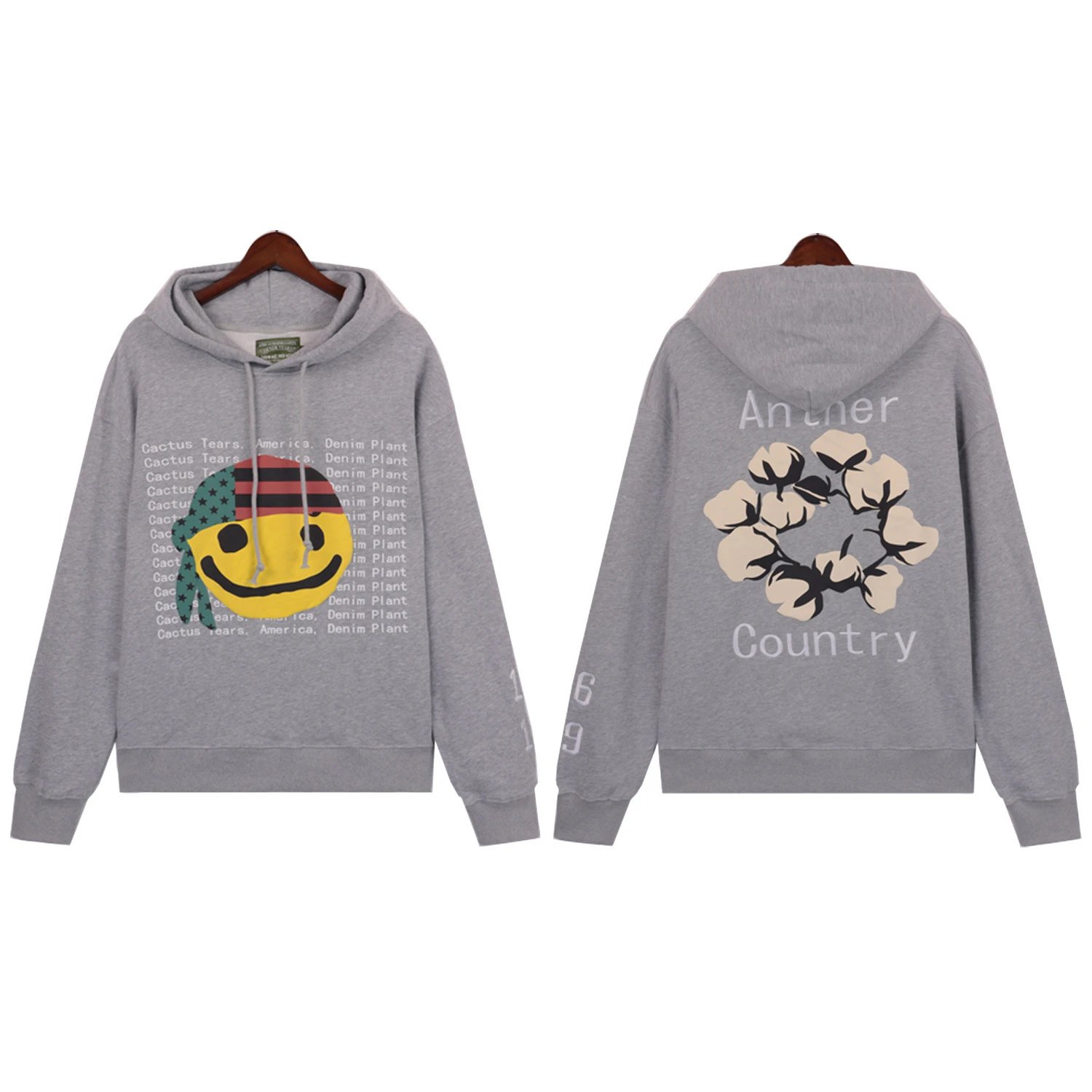 Street Print Hoodie Charcoal - Related Product - Cnfans