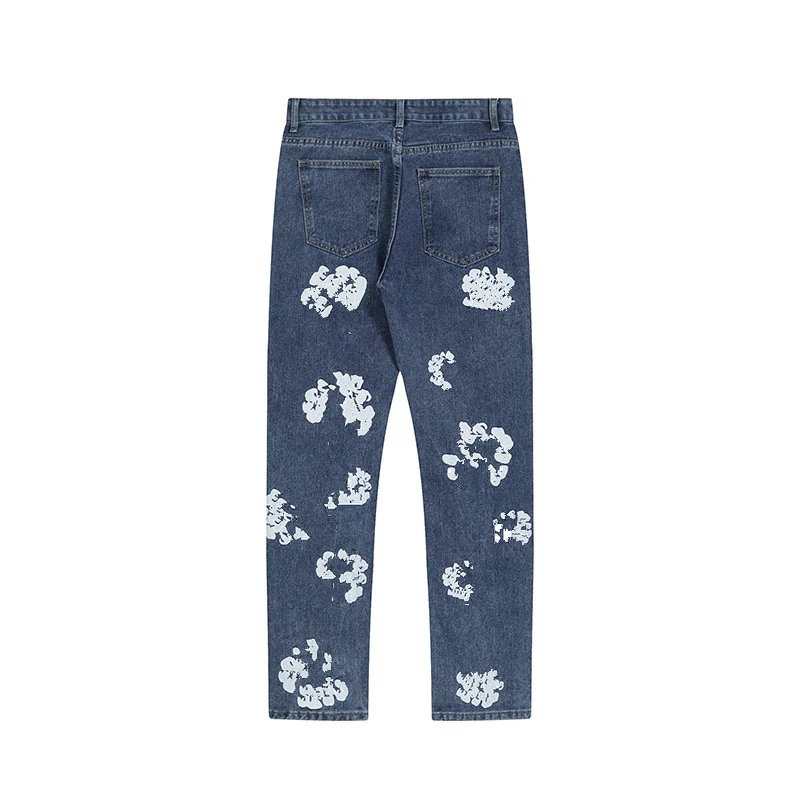 High-Street Cotton Denim Pants - Midnight - Gallery Image 3 - Detailed View