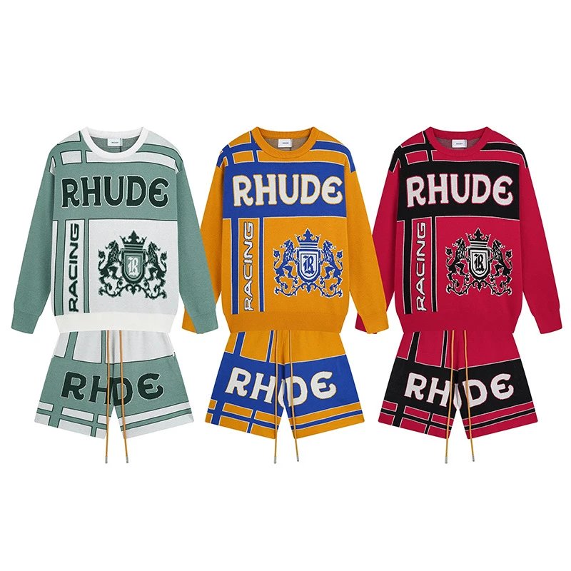 Rhude Embroidered Crewneck Sweater Multicolor - Gallery Image 5 - Detailed View