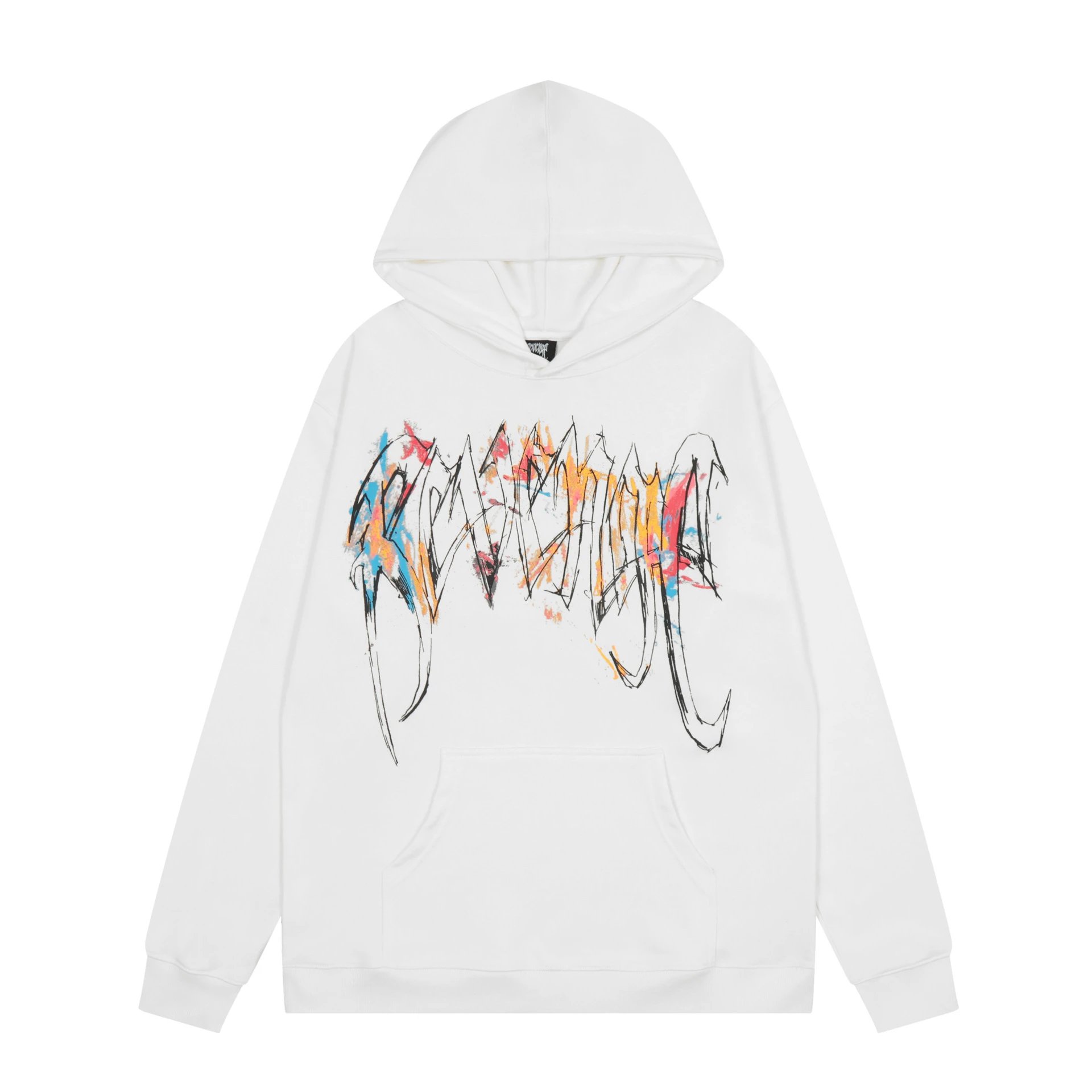 Streetwear Skull Graphic Hoodie Ivory - Related Product - Cnfans
