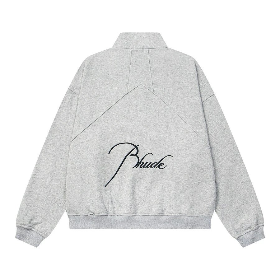RHude Embroidered Half-Zip Sweatshirt - Gallery Image 5 - Detailed View
