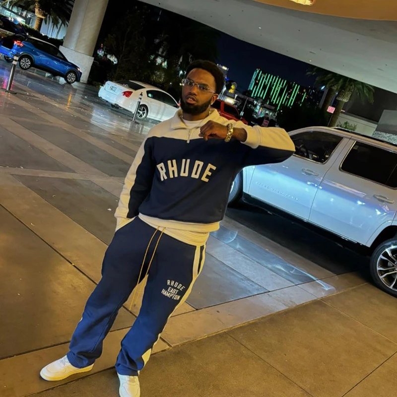 Rhude Half-Zip Tracksuit Multicolor - Gallery Image 2 - Detailed View