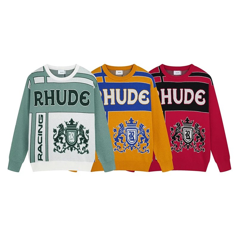 Rhude Embroidered Crewneck Sweater Multicolor - High Quality Product Image - Cnfans