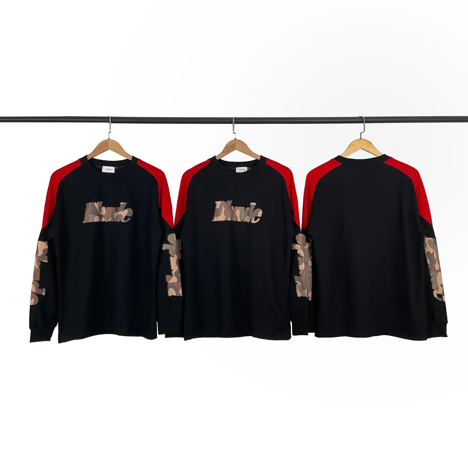 Rhude Camo Colorblock Sweatshirt Multicolor - High Quality Product Image - Cnfans