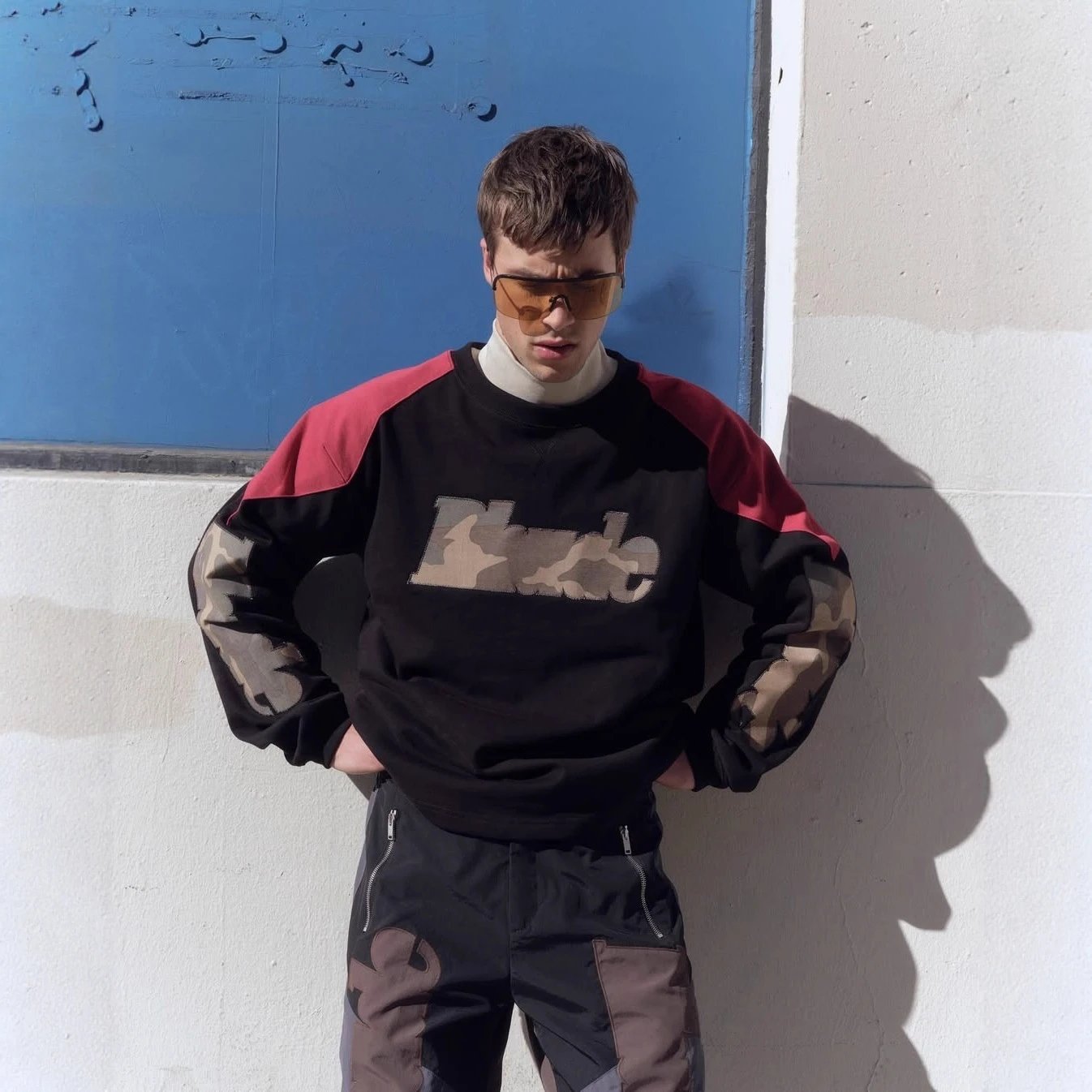 Rhude Camo Colorblock Sweatshirt Multicolor - Gallery Image 2 - Detailed View