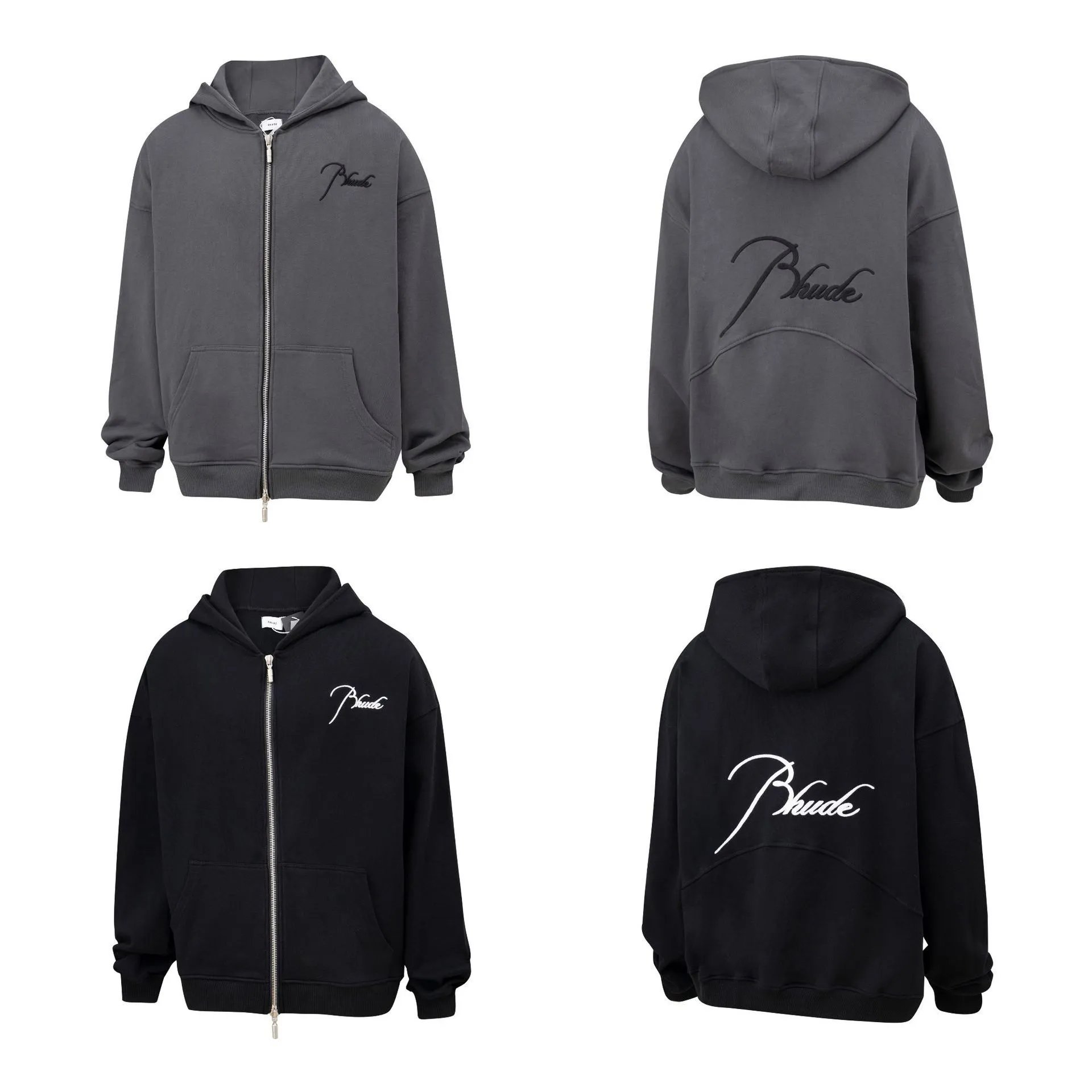 Rhude Embroidered Zip Hoodie MultiColor - High Quality Product Image - Cnfans