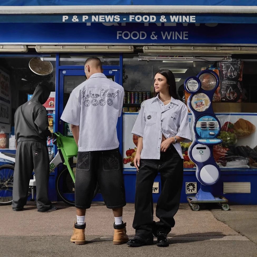 BP Letters Washed Denim Shorts Multi - Gallery Image 5 - Detailed View