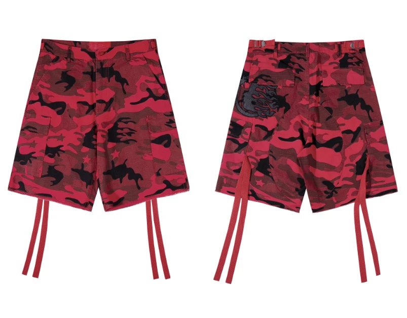 High Street Camo Pants Crimson - Related Product - Cnfans