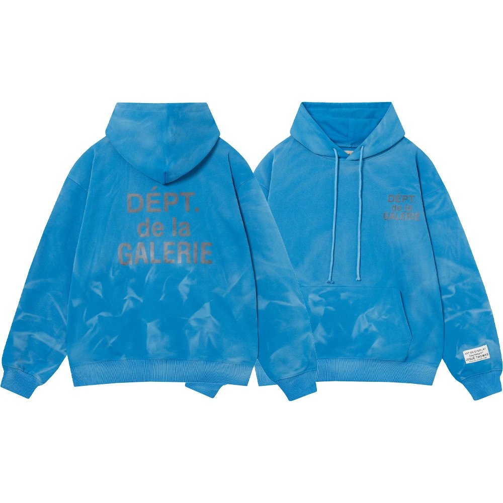 Washed Graphic Hoodie Azure - Gallery Image 1 - Detailed View