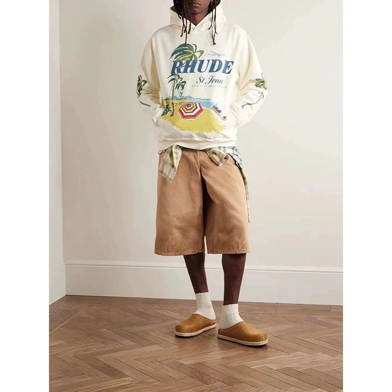 RHude Beach Print Hoodie Multicolor - Gallery Image 3 - Detailed View