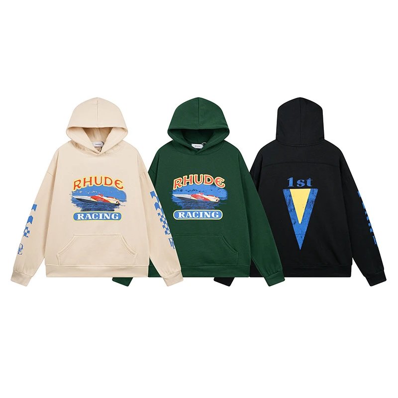 Rhude Racing Printed Hoodie Multicolor - High Quality Product Image - Cnfans