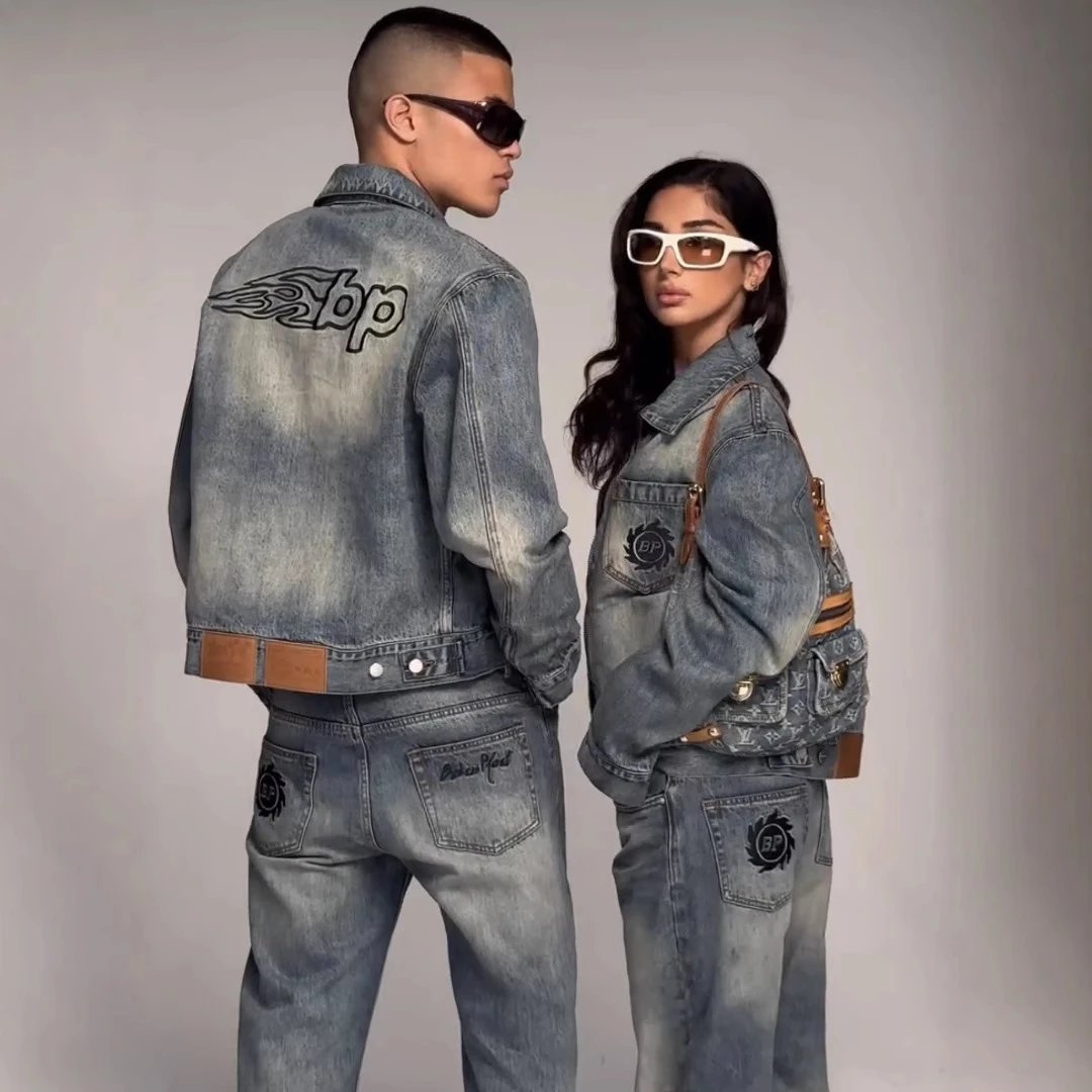 BP Embroidered Washed Jeans Blue - Gallery Image 2 - Detailed View