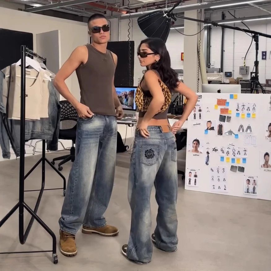 BP Embroidered Washed Jeans Blue - Gallery Image 3 - Detailed View