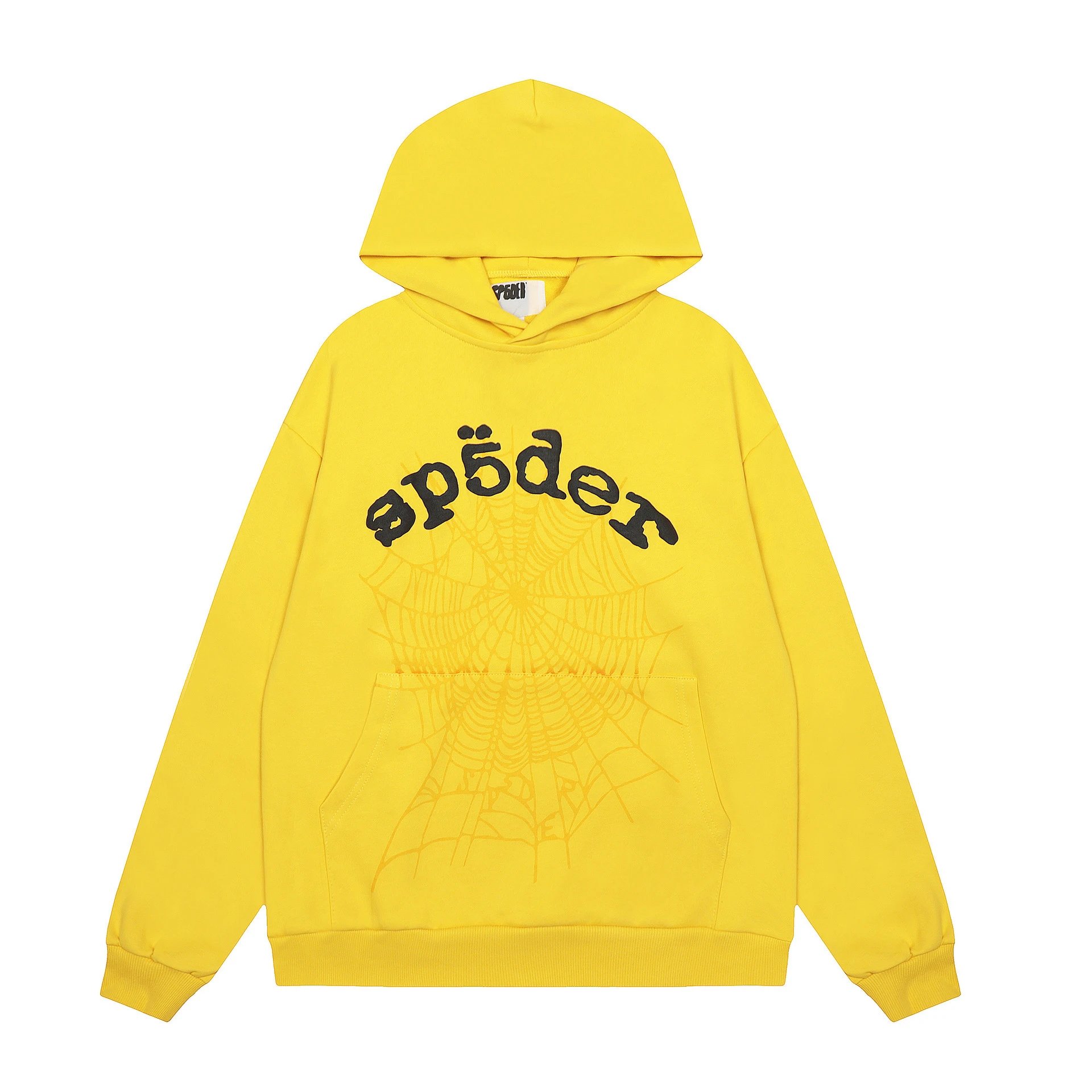 High Street Hoodie Set Amber Yellow - Sp5der - Cnfans - $34.84
