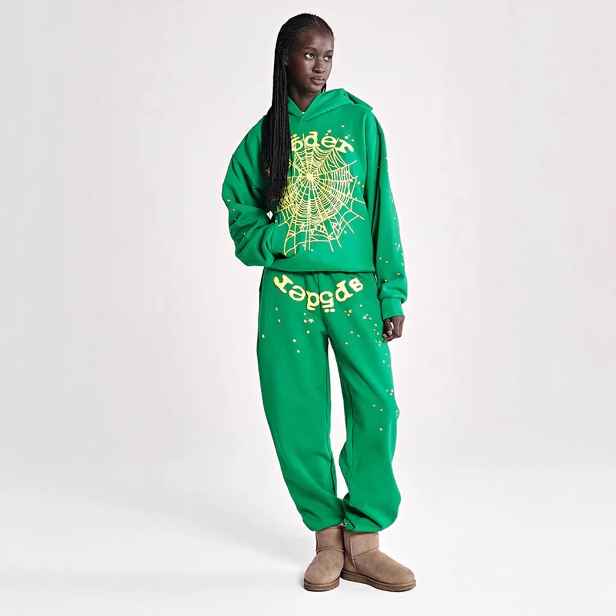 High Street Graphic Hoodie Emerald - Gallery Image 3 - Detailed View
