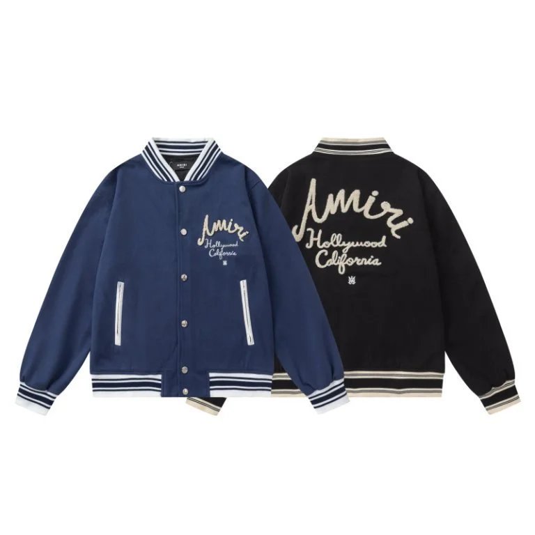 Amiri Letterman Jacket Navy/Black - High Quality Product Image - Cnfans