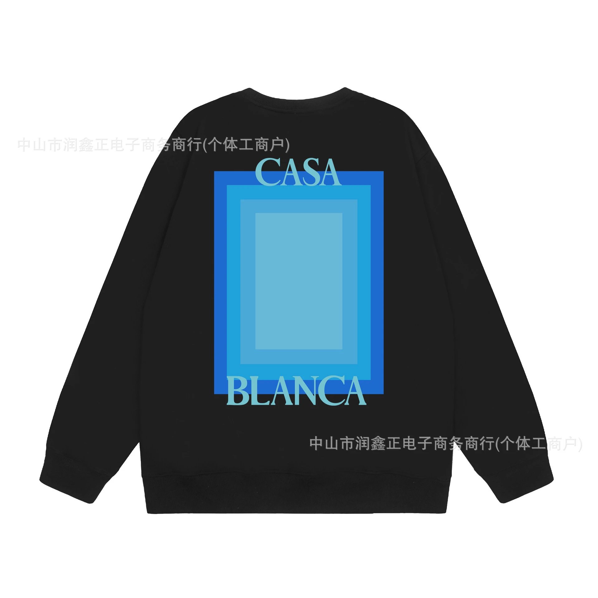 Geometric Long-Sleeve Sweater Midnight - casa - Cnfans - $27.10