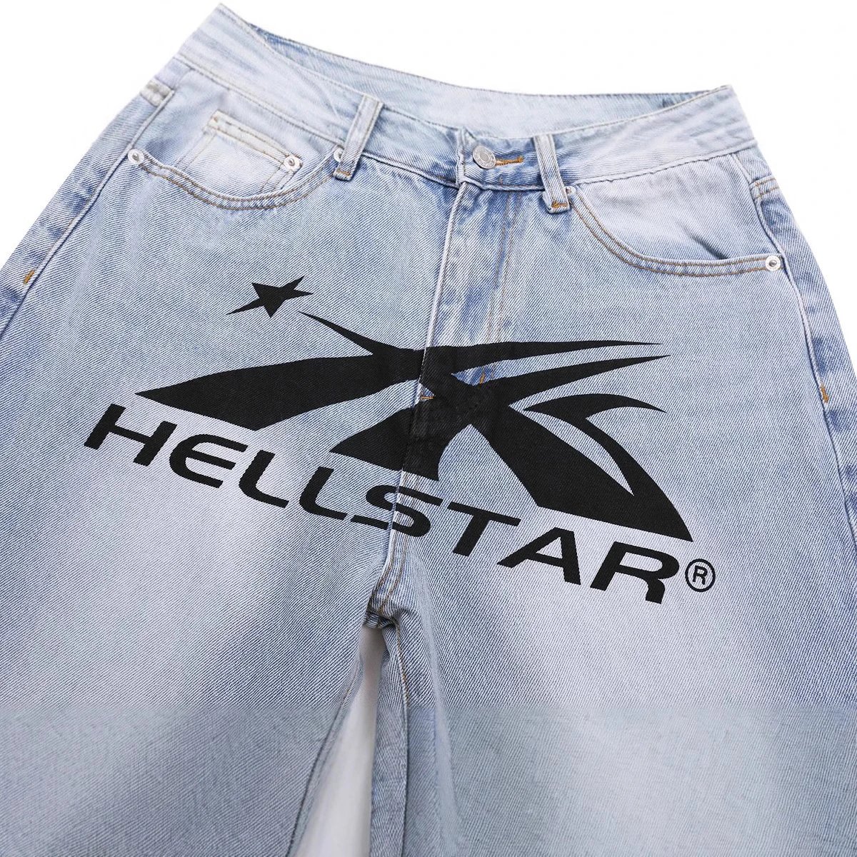 Denim Streetwear Pants Azure - Gallery Image 2 - Detailed View