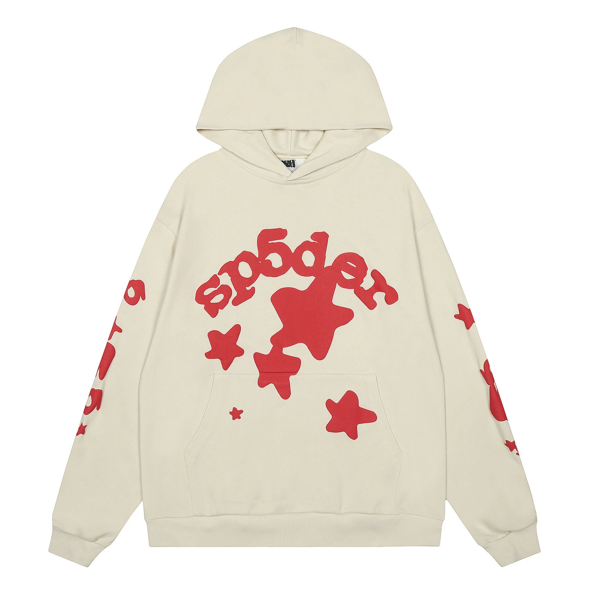 High Street Hoodie Set in Ecru - Sp5der - Cnfans - $34.84