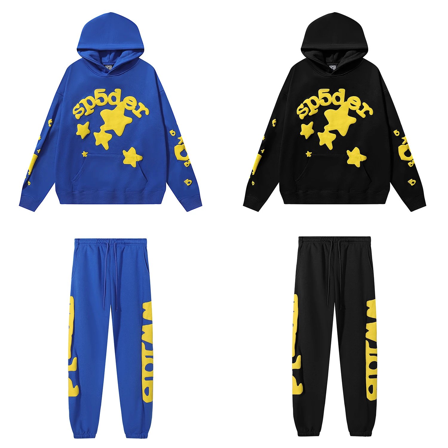 High Street Star Print Hoodie Set Azure - Gallery Image 1 - Detailed View