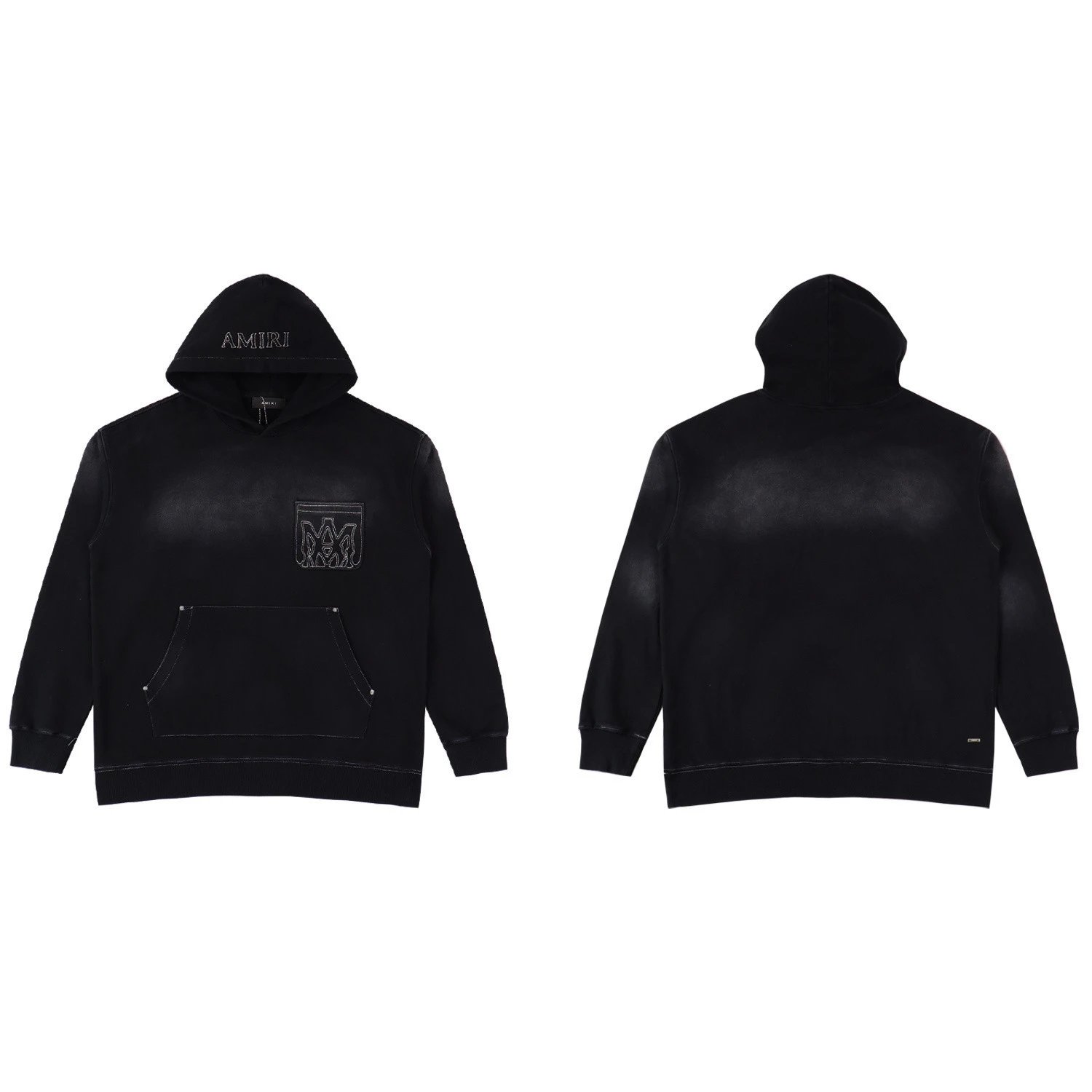Amiri Vintage Wash Hoodie Black - High Quality Product Image - Cnfans
