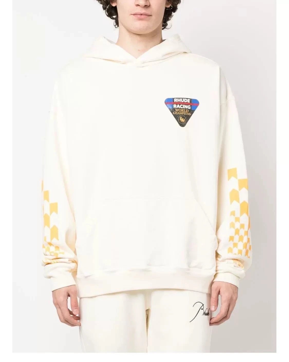 Rhude Triangle Print Hoodie MultiColor - Gallery Image 3 - Detailed View
