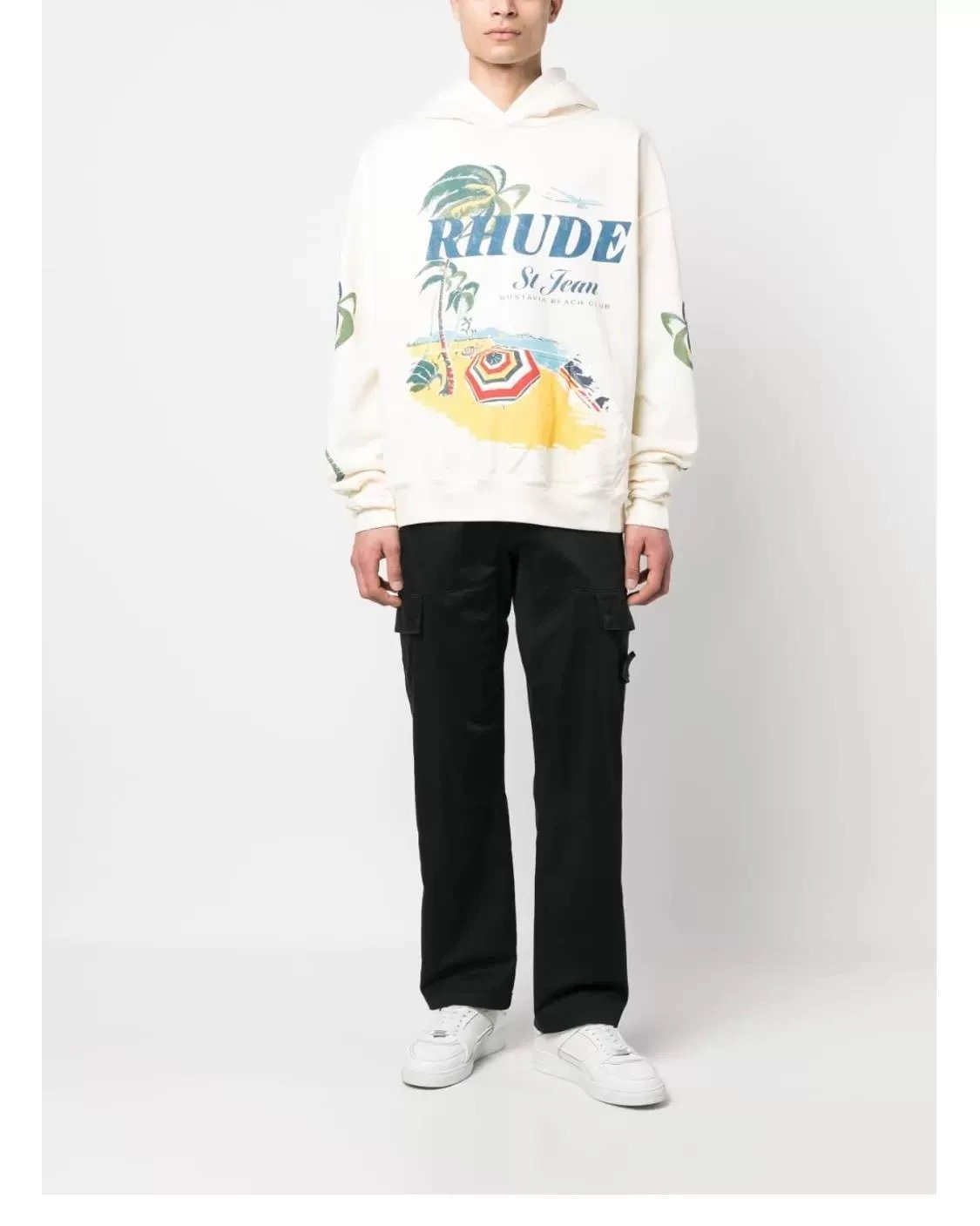 RHude Beach Print Hoodie Multicolor - Gallery Image 4 - Detailed View