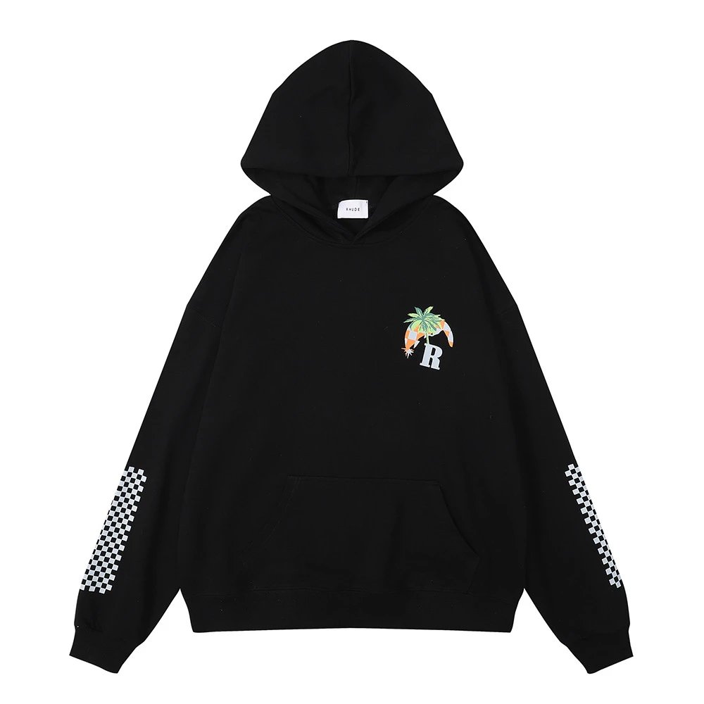 Rhude Racing Print Hoodie Black - Gallery Image 4 - Detailed View