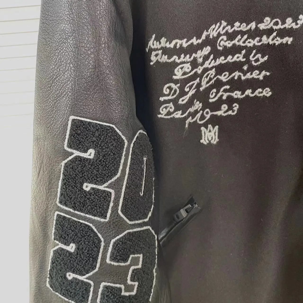 Amiri Varsity Jacket Black - Gallery Image 3 - Detailed View