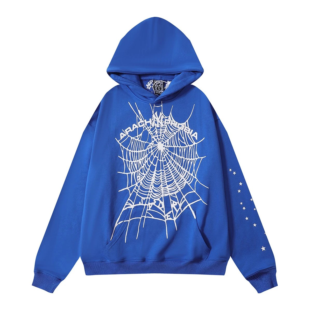 Hip Hop Tracksuit with Web Design Azure - Sp5der - Cnfans - $40.65