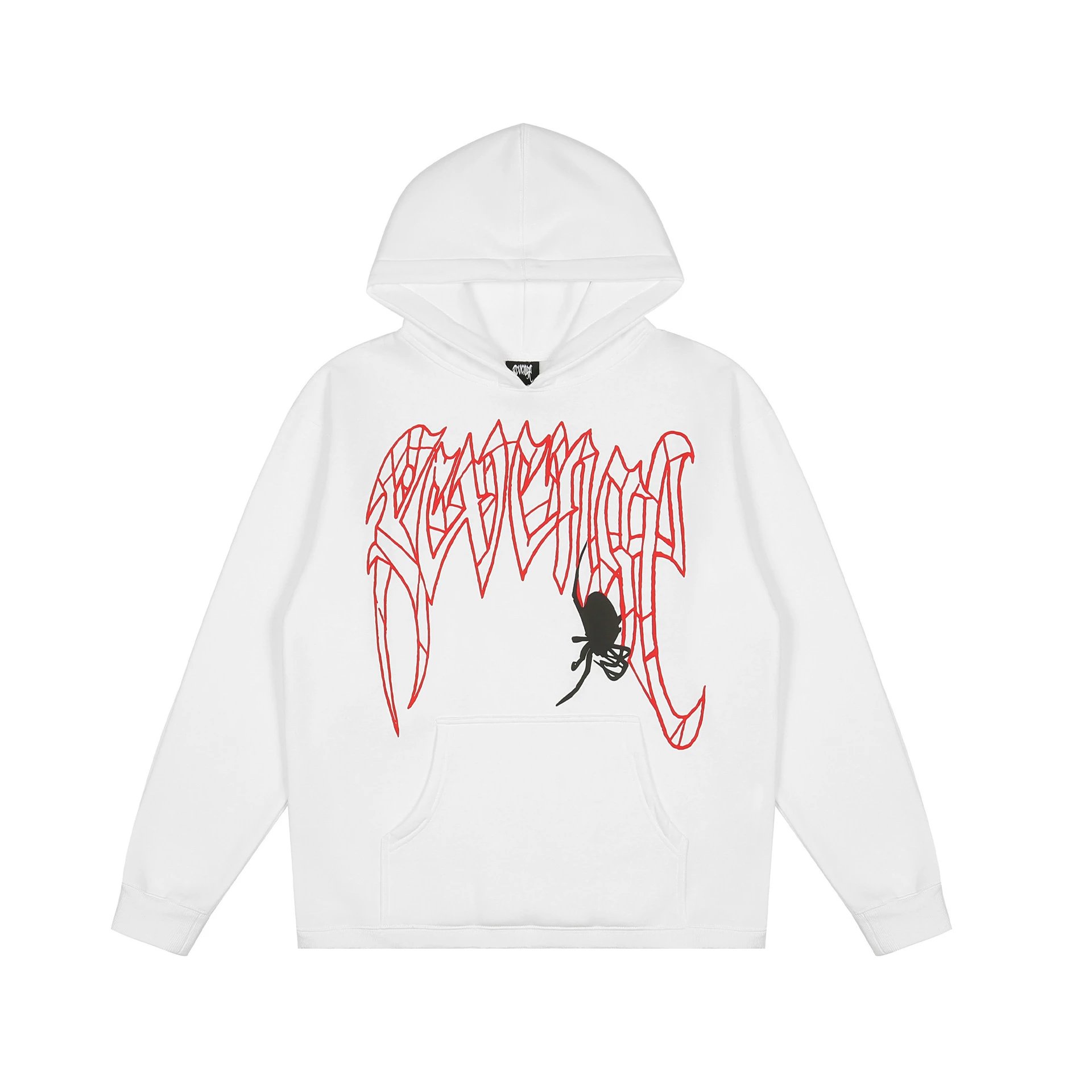 Gothic Skull Graphic Hoodie Ivory White - Related Product - Cnfans