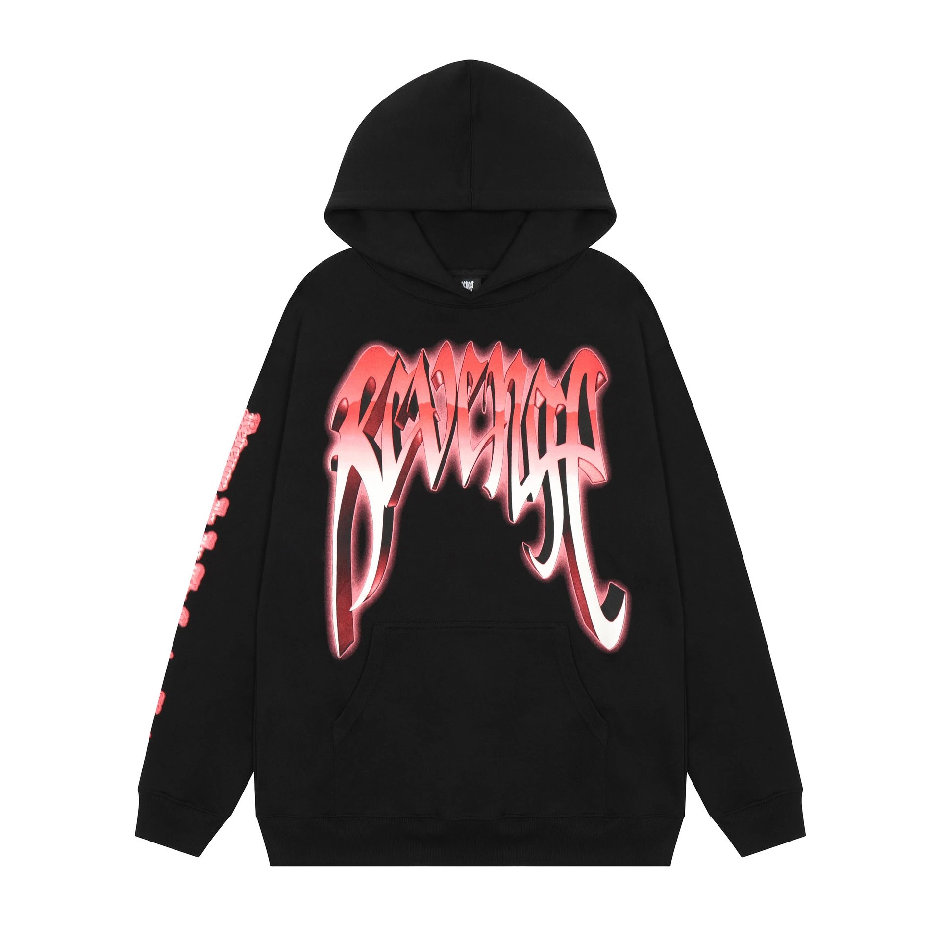 Gothic Skull Metal Hoodie Black - Revenge - Cnfans - $35.48