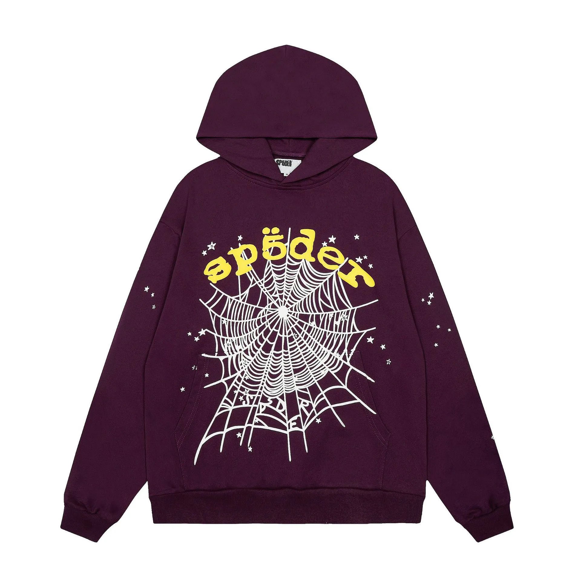High Street Hoodie Set Aubergine - Sp5der - Cnfans - $34.84