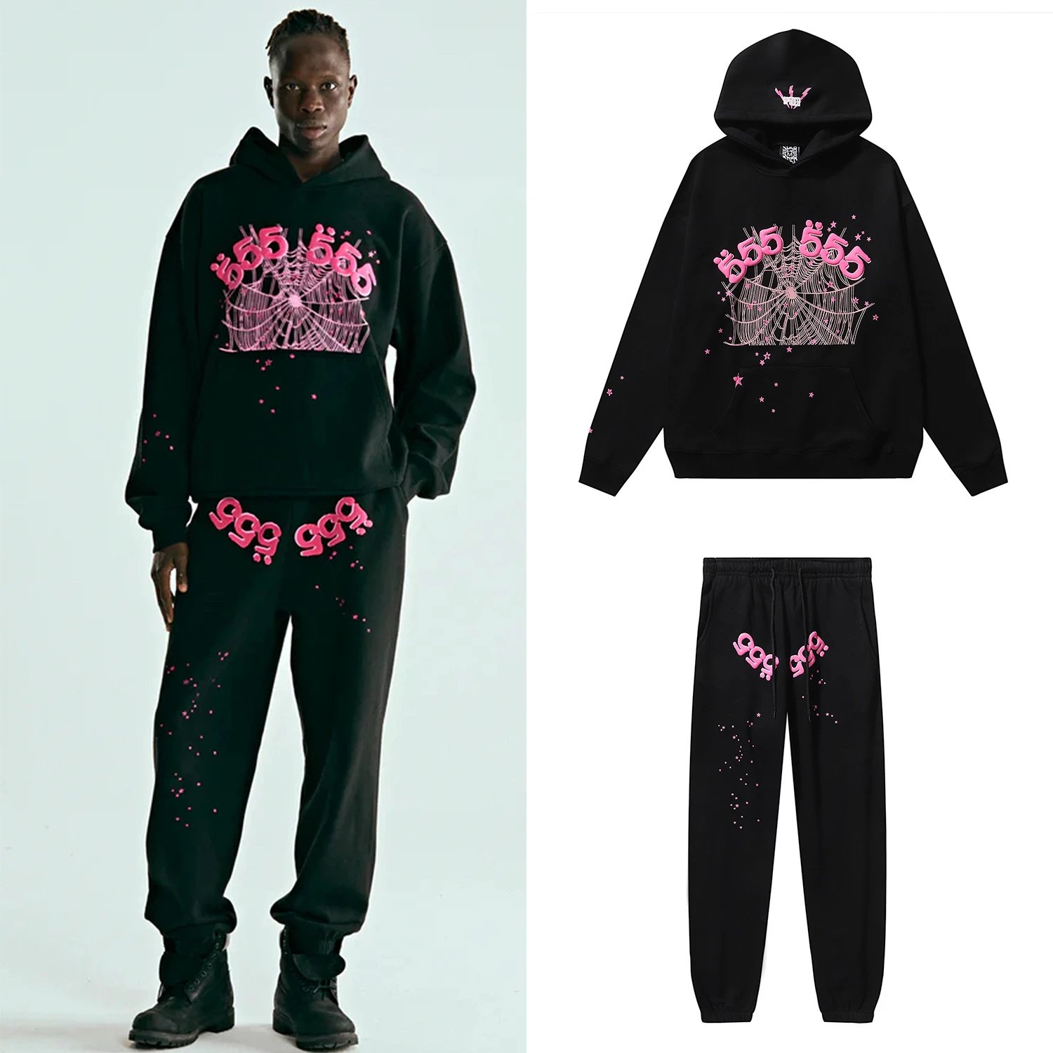 Streetwear Tracksuit Black Rose - Gallery Image 4 - Detailed View