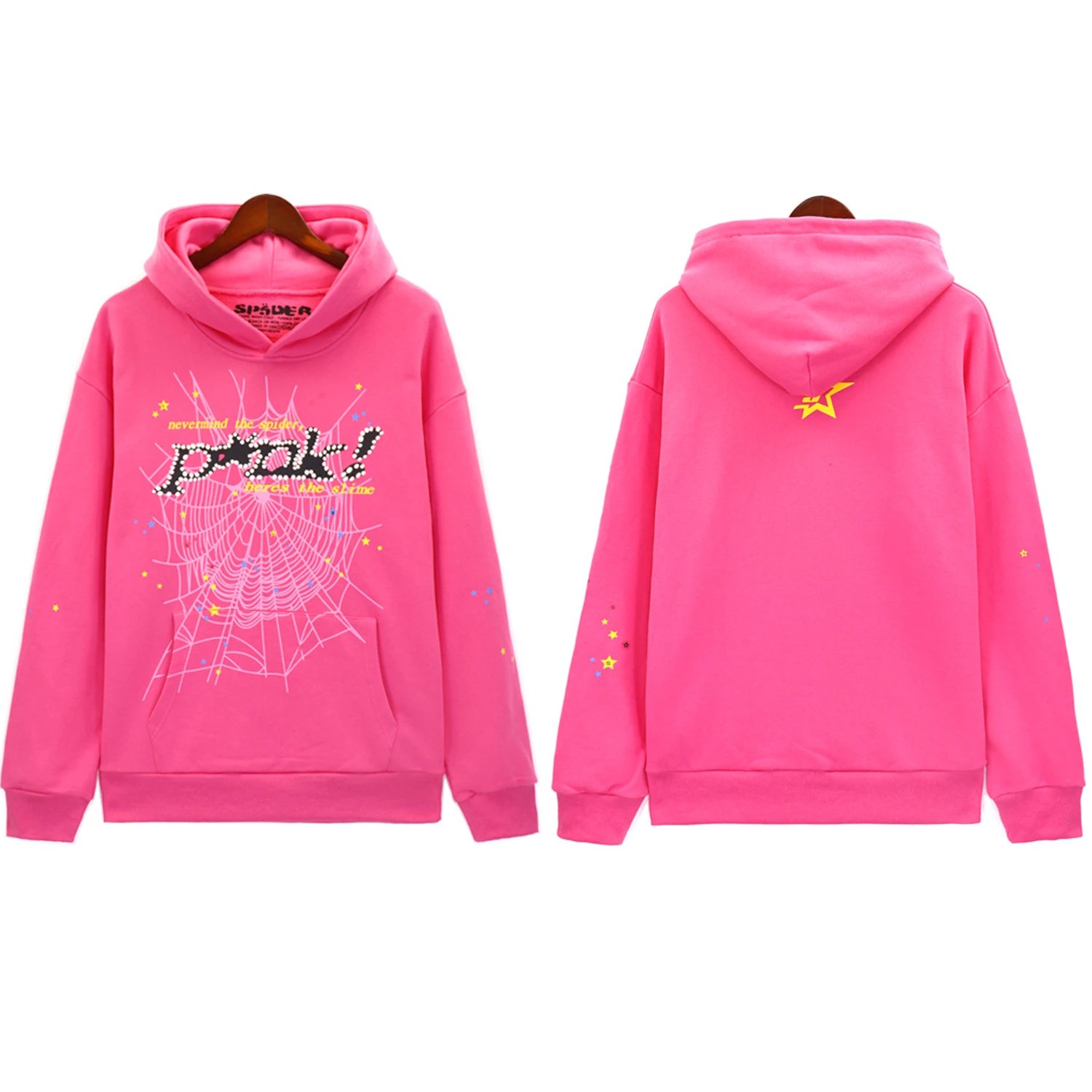 Streetwear Hoodie Set Rosewood - Sp5der - Cnfans - $36.45
