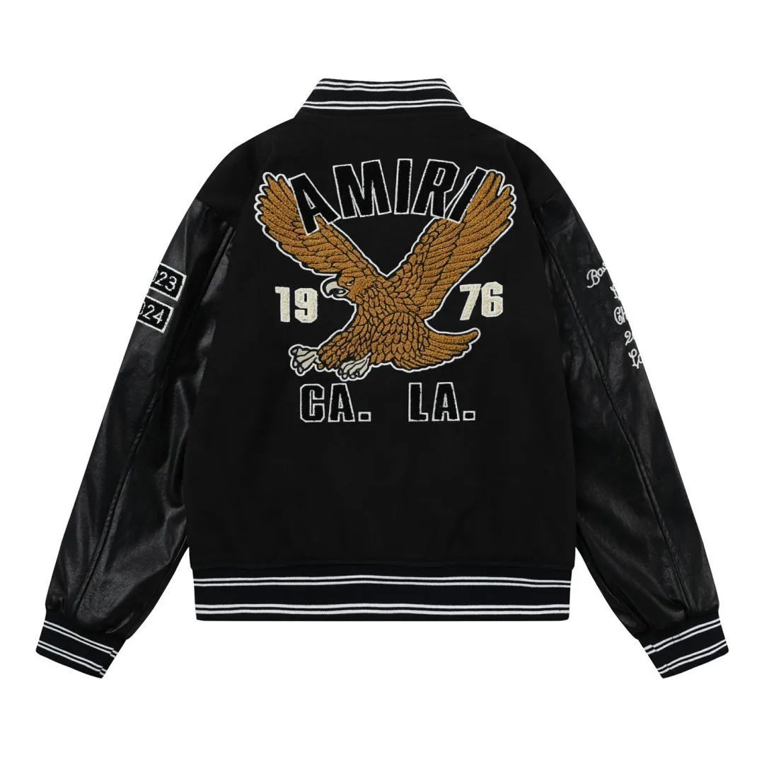 Amiri Varsity Jacket Eagle Embroidery Multi - Gallery Image 4 - Detailed View